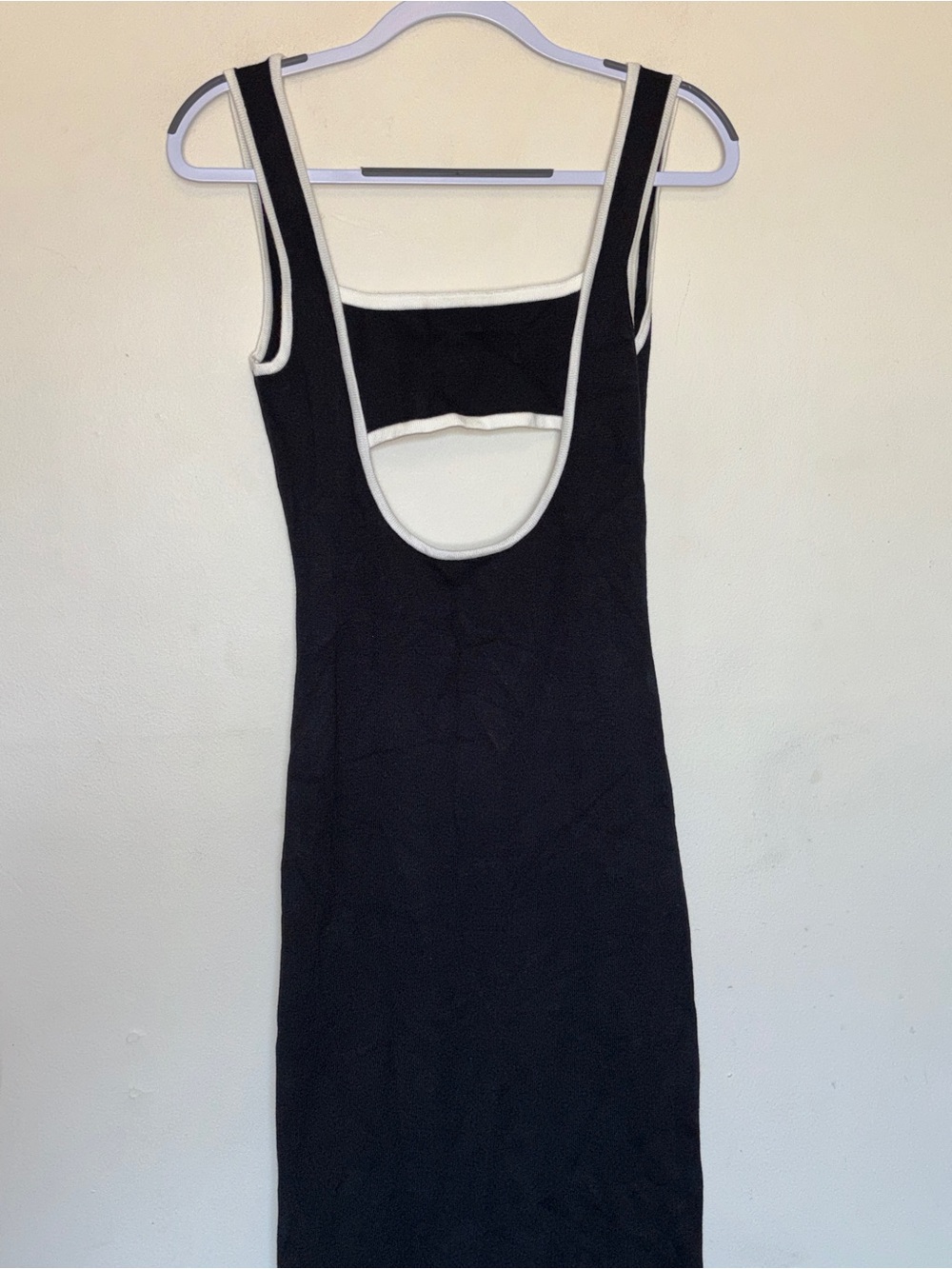 Peppermayo Knit Bodycon Tank Maxi Dress XS/S Colorblock Cutout Low Back Party - Picture 4 of 11